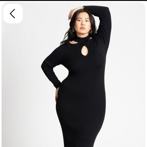 Eloquii Keyhole Midi Sweater Dress - Picture 1 of 4